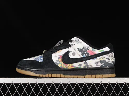 All Categories Nk SB Dunk Series Nk SB Dunk Low Low-top sneakers Pure original version Supreme x Nk SB Dunk Low "Rammellzee" joint model SB low-top sports and leisure sneakers FD8778-001